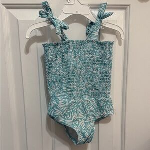 Jessica Simpson Kids Swim One Piece - Blue and White